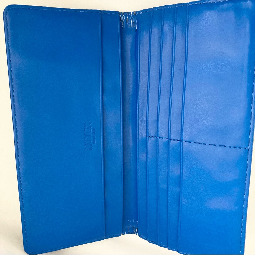 Kate Spade Saturday Blue Leather Bifold Wallet